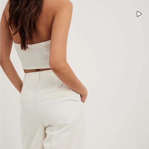 Na-kd Smock Back Corset Top white - Picture 3 of 7